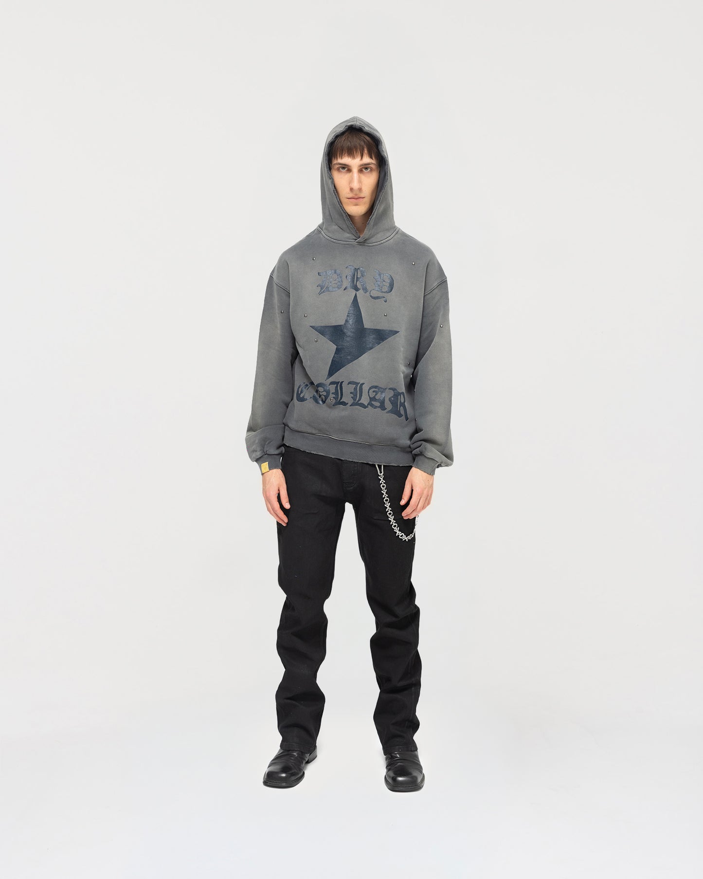 Dry Collar Studded Hoodie