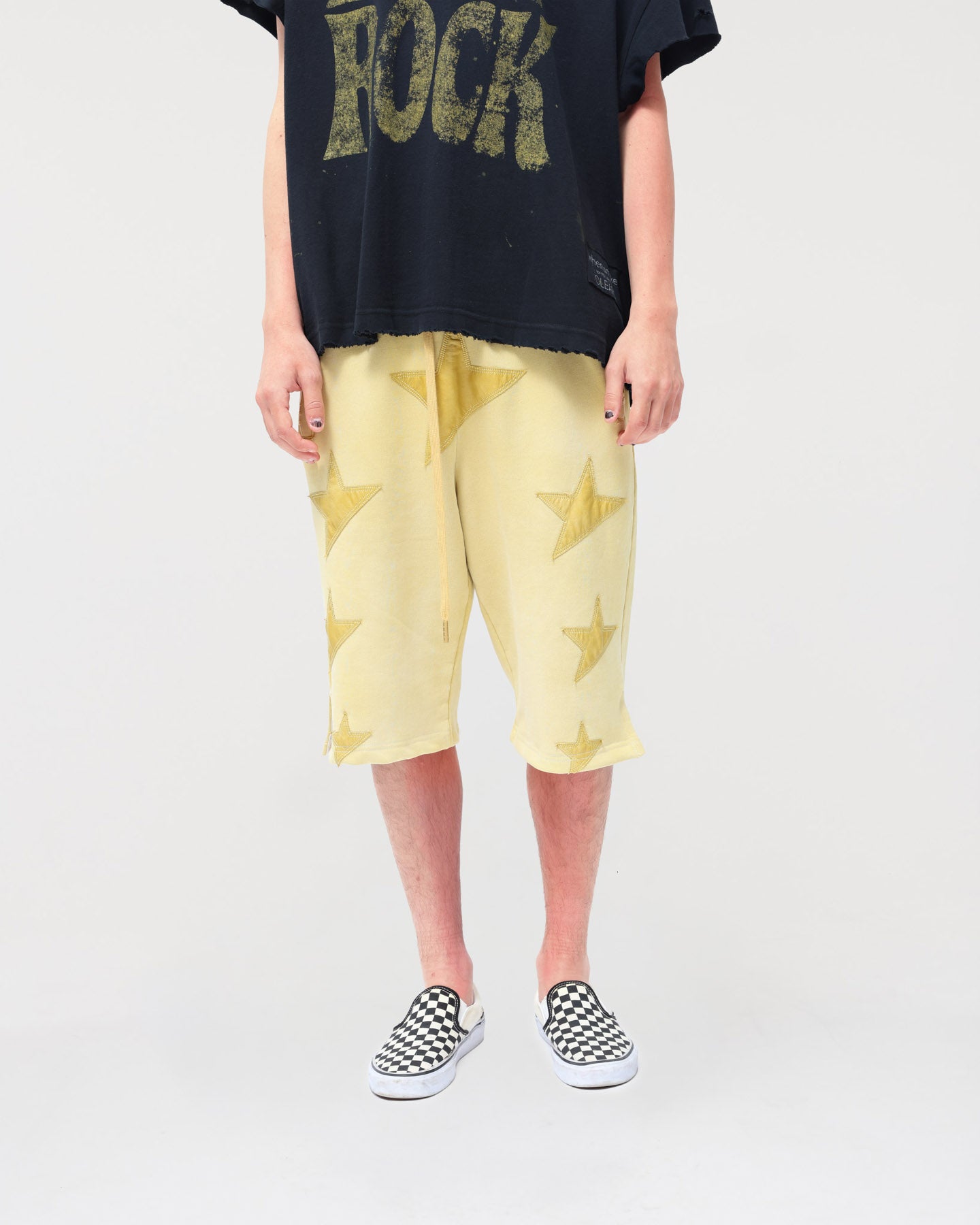 Star Leather Sweatshorts
