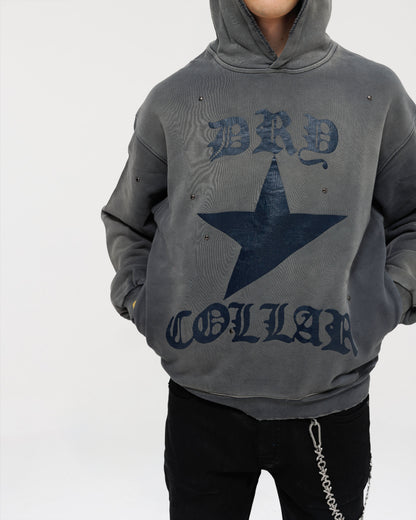 Dry Collar Studded Hoodie