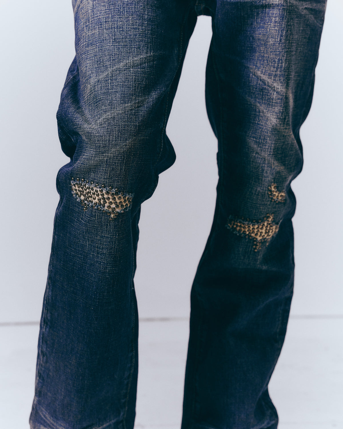 Knee Studded Denim