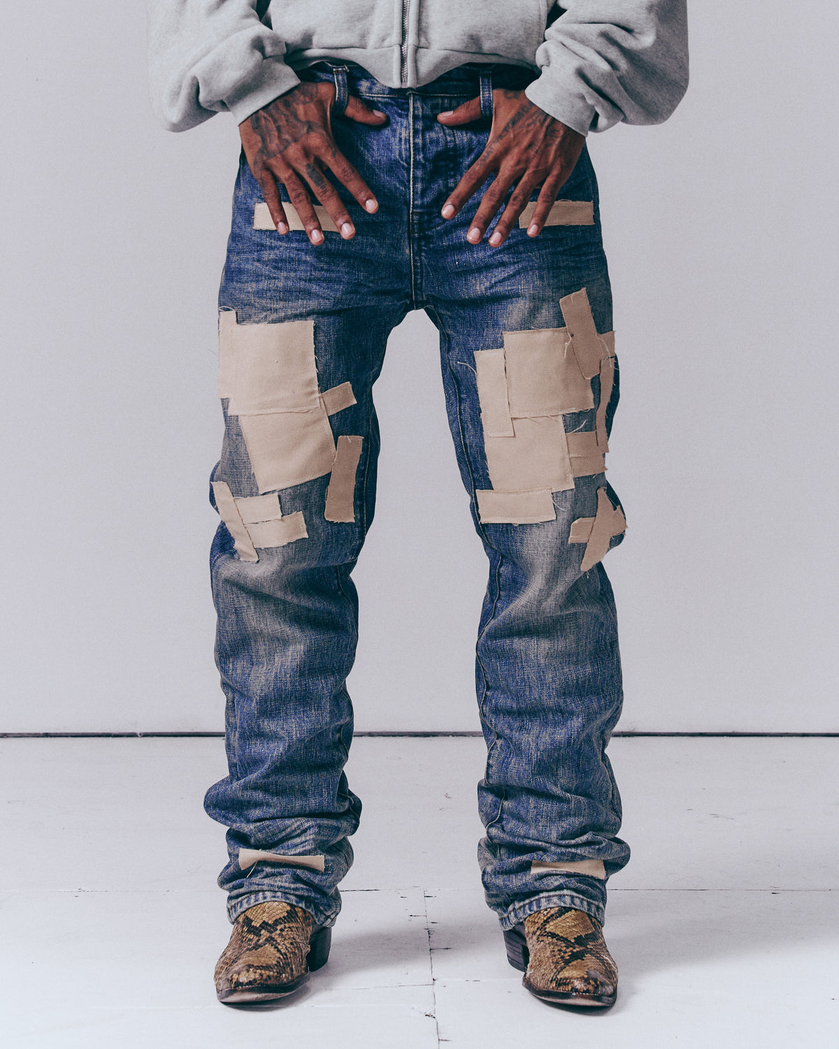 Repatched Denim