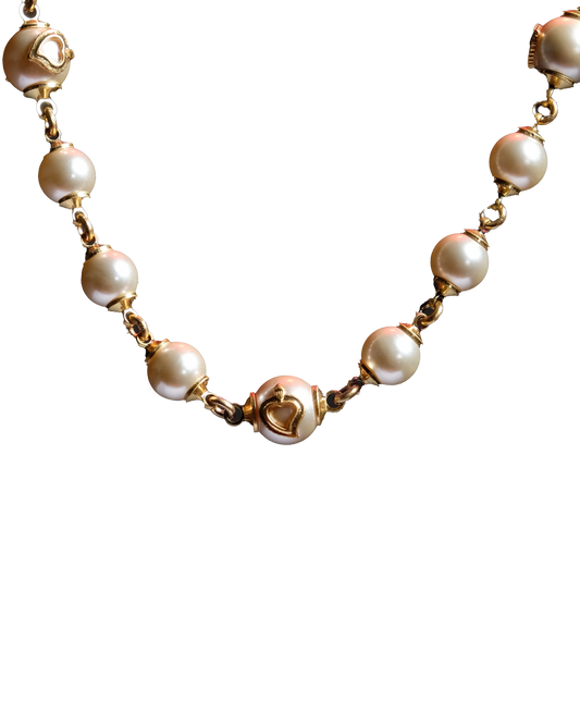 Logo Pearl Necklace