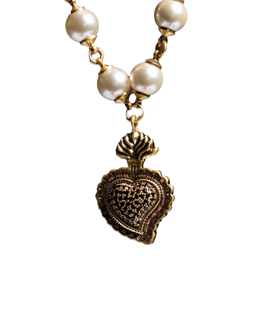 Heart Pearl Necklace